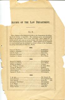 Alumni of the Law Department, 1844-1874